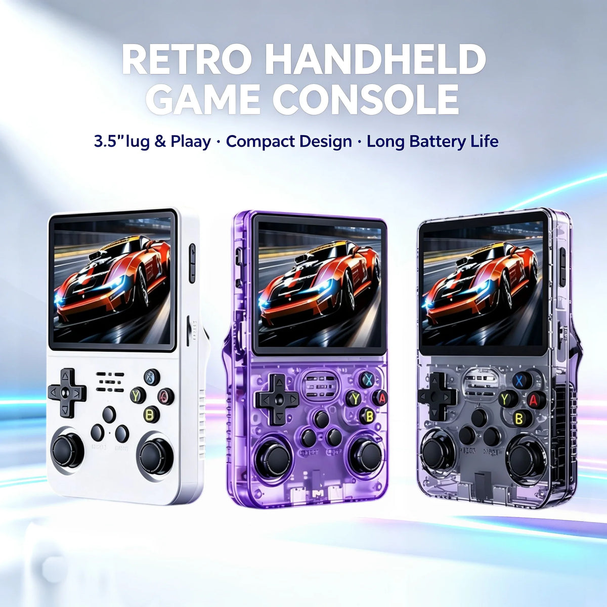 Retro R36S Portable Pocket Handheld Video Game Console, 3.5" IPS Screen, 128GB Storage, Linux System Retro Gaming Player
