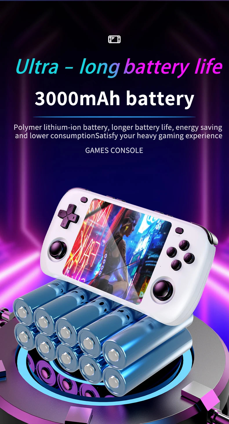 Retro Gaming Console H36S 2026 Handheld Portable Player IPS HD Display 64GB 128GB Open Source OS Classic Games