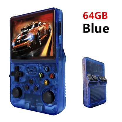 Retro R36S Portable Pocket Handheld Video Game Console, 3.5" IPS Screen, 128GB Storage, Linux System Retro Gaming Player