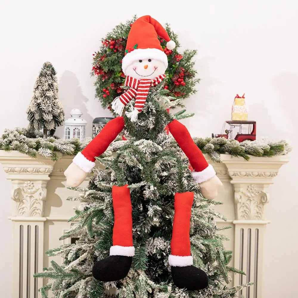 3D Christmas Decoration Supplies Creative Cute Hugging Tree Doll Pendant Three-dimensional Santa Claus DIY Decor Supplies