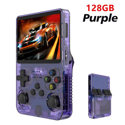 Retro R36S Portable Pocket Handheld Video Game Console, 3.5" IPS Screen, 128GB Storage, Linux System Retro Gaming Player
