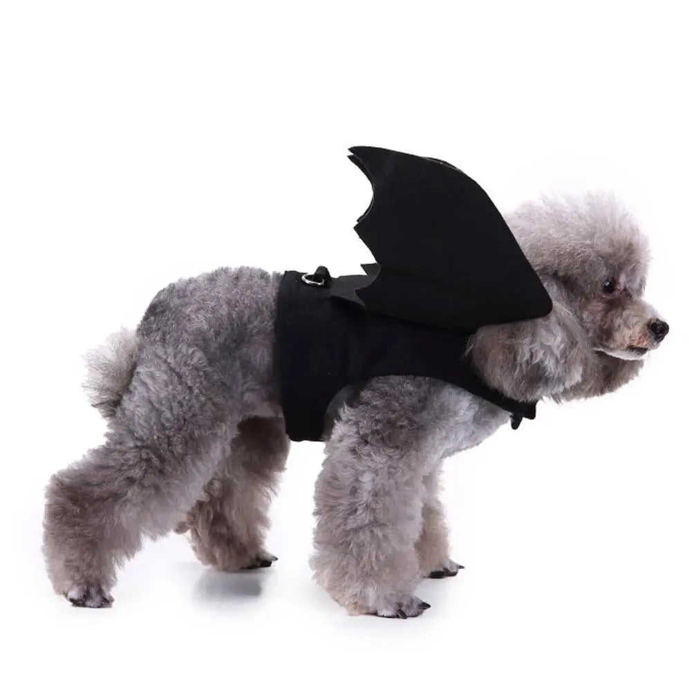 -Halloween Pet Costume - Cute Black Bat Wings Harness Costume For Cats And Dogs, Halloween Party Cosplay, Pet Supplies