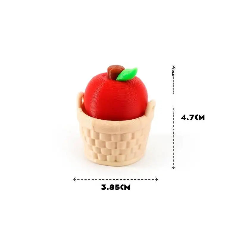 Fidget Clicker Decompression Toy 3D Printed Cute Fruit Shape Creative Anti-Stress Sensory Toy for Kids Adults Stocking Stuffer