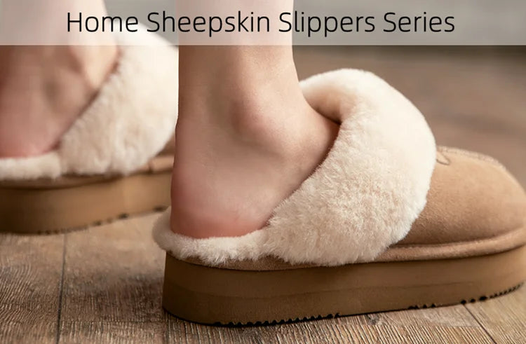 Snow Boots Women Waterproof Australia Winter Warm Shoes Non-slip Rubber Sole 100% Genuine Cowhide Leather Big Size Wholesale