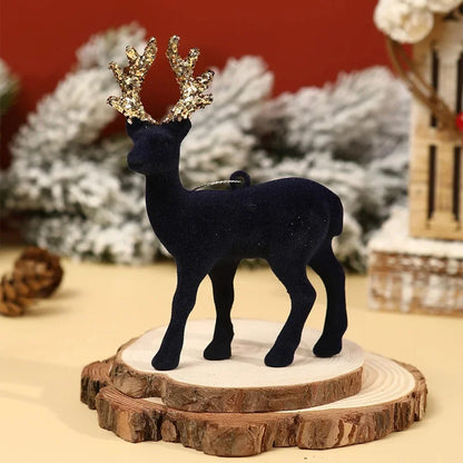 DIY Christmas Reindeer Ornaments Christmas Decorations For Home 2024 Christmas Tree Hanging Pendant Navidad Noel New Year Gifts