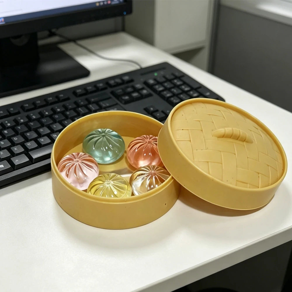 Mini Dumpling Squishy Set – 5-Piece Sensory Toy Set