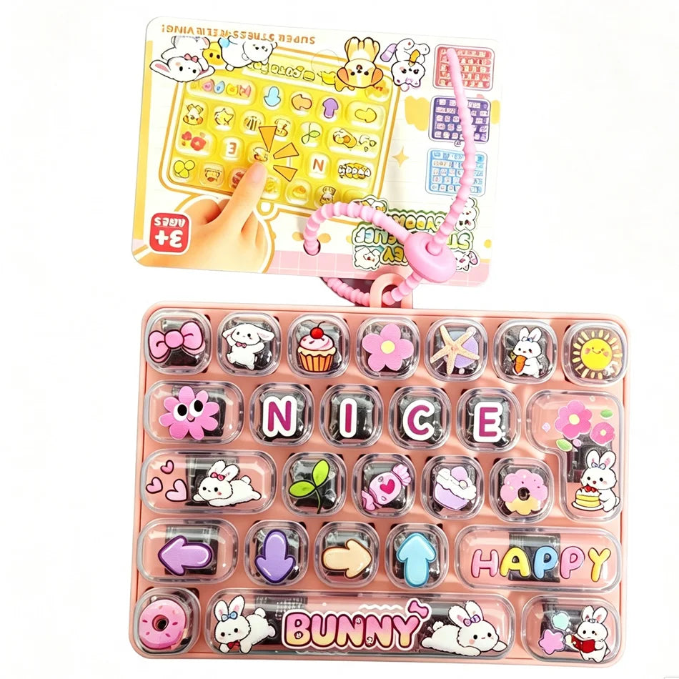 Mini Keyboard Fidget Clicker – 26-Key Pocket Toy