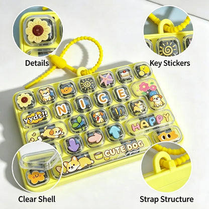 Mini Keyboard Fidget Clicker – 26-Key Pocket Toy