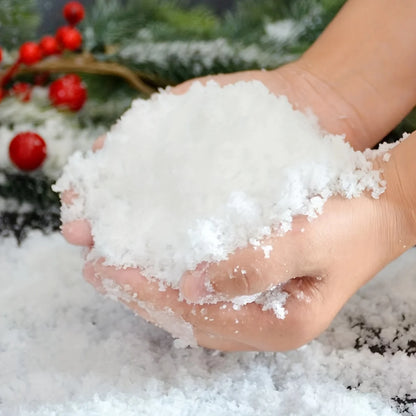100g Artificial Snow Flakes, Fake Snow for Christmas Decor & Winter Crafts