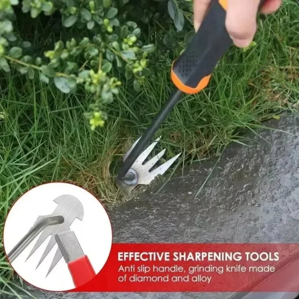 Tungsten Diamond Ceramic Sharpening Stone Professional Knife Scissor Sharpener for Kitchen Garden All Blades Shears Cutting Tool