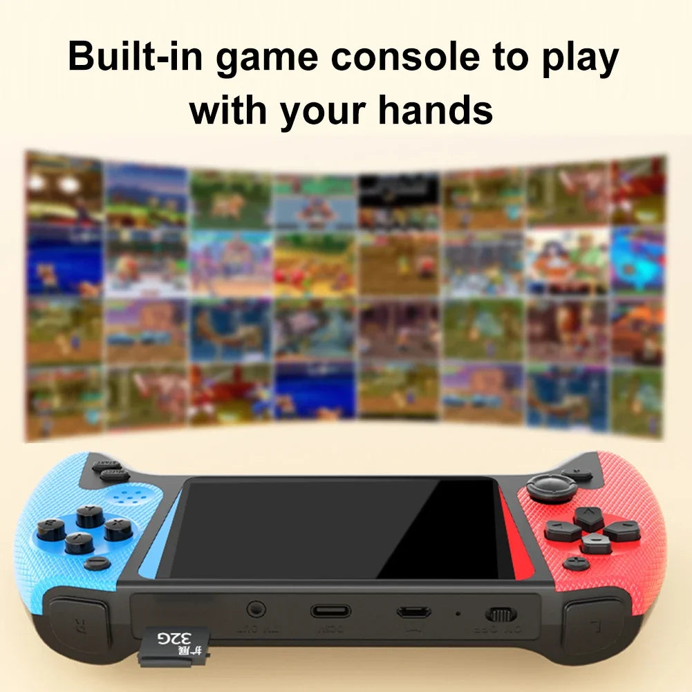 Q21 Retro Handheld Arcade Game Console, 3.5‑Inch HD Screen Dual Joystick, TV Connectable Portable Vintage Gaming Console for Chi