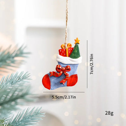 Christmas Tree Decorations Christmas Resin Pendant Ornaments Home Decor DIY Gifts DIY Handmade Jewelry