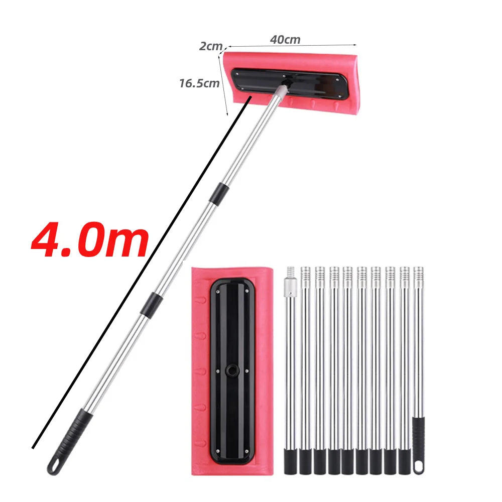 2-4m Snow Roof Rake with No-Scratch Head Foam Snow Broom Winter Snows Removal Tool Time Saving For Windshields Solar Panels