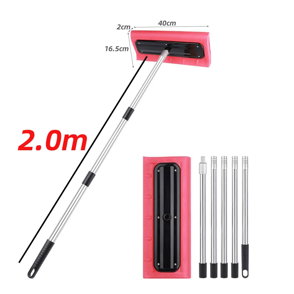2-4m Snow Roof Rake with No-Scratch Head Foam Snow Broom Winter Snows Removal Tool Time Saving For Windshields Solar Panels