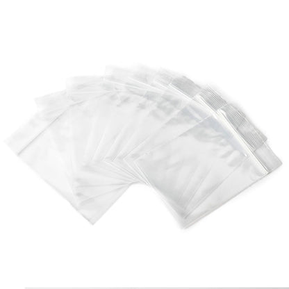 100Pcs Reclosable Clear Plastic Packaging Bags Strong Poly Zip Locks Baggies Grip Self Seal Resealable Baggy For Candy Packing