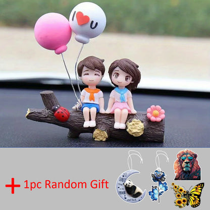 1pc New Tree Branch Couple Car Decoration Creative Car Decoration Fashion Creative Car Accessories Automotive ornaments
