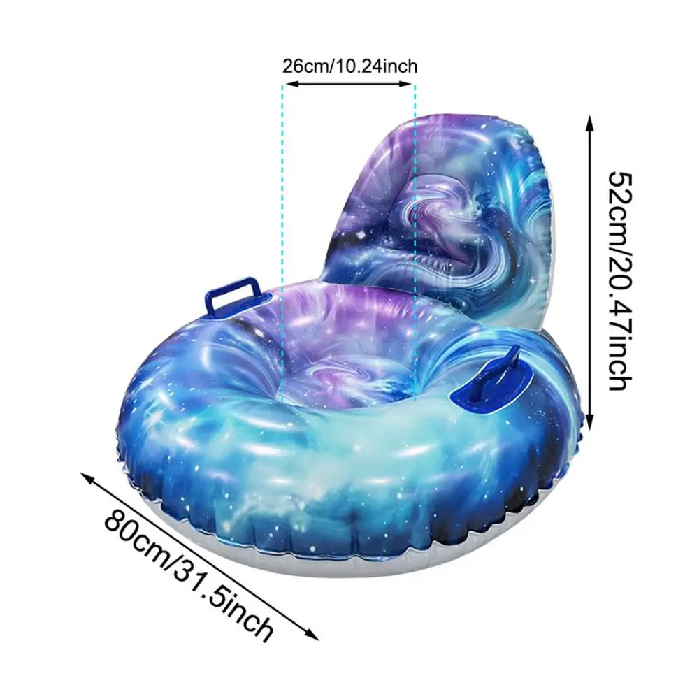 Snow Tubes For Adults Heavy Duty Cold Resistant Ergonomic Sleds Family Sledding Sports Beach Park Backyard Outdoor Winter