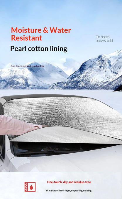 Car Windshield Snow Cover | PE Aluminum Film Winter Ice & Frost Shield | UV Protection & Dustproof Sunshade for Car Windshield