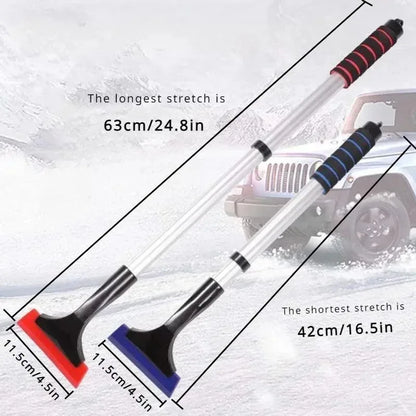 Extendable Aluminum Snow Brush Ice Scraper for Car Windshield Extra-long Design