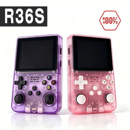 Portable R36S Retro Game Console 64GB/128GB, 3.5 Inch IPS Screen Linux Handheld Pocket Video Game Device, Perfect Gaming Gift