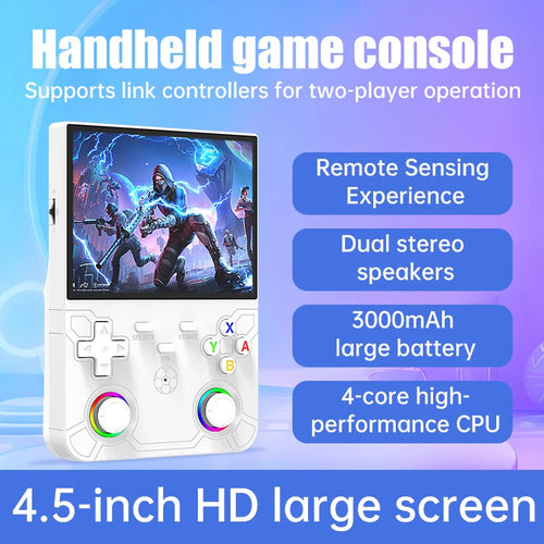 R36 Ultra X Retro Handheld Video Game Console Open Source Linux System with 4.5 Inch IPS Screen Portable Gaming Device