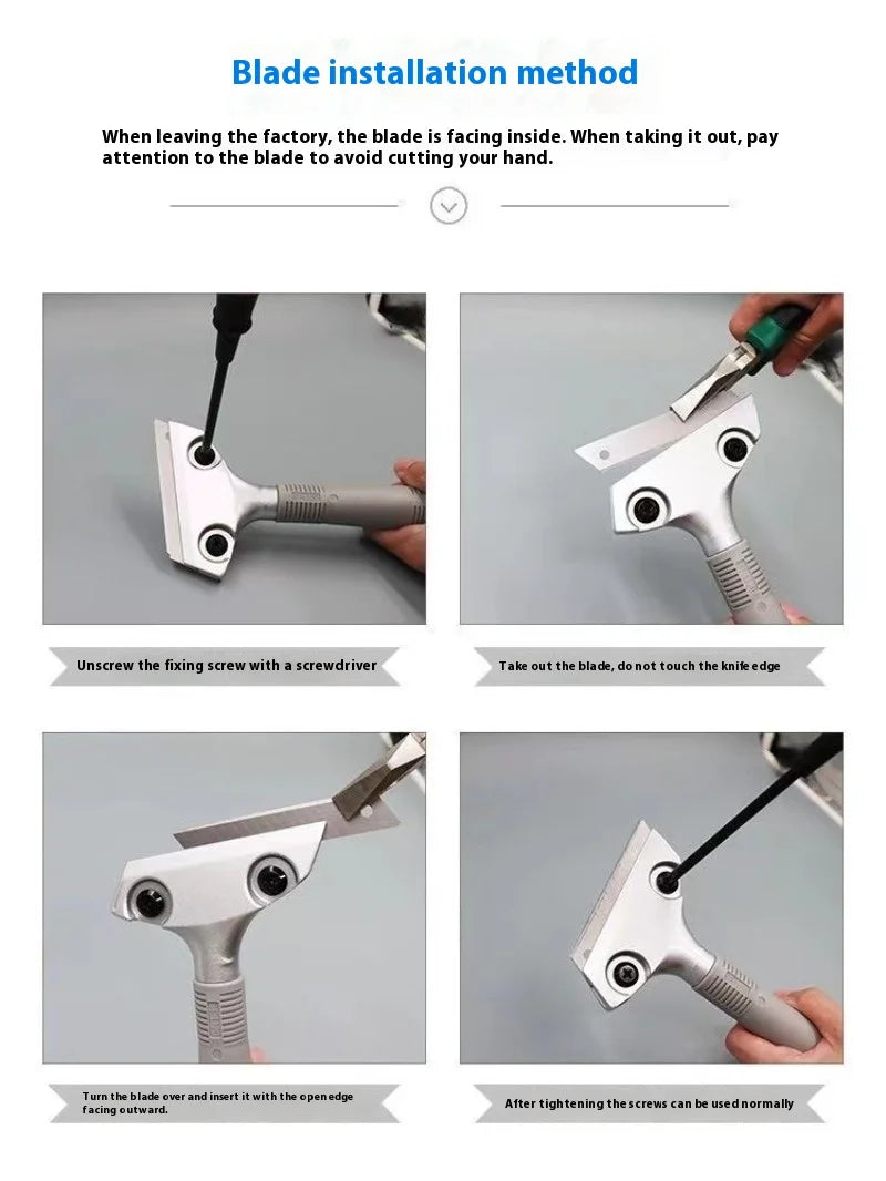 Stainless Steel Glass Clear Blade Cleaning Knife Seam Scraper Wall Leather Glass Floor Cleaning Marble Removal Glue Special Tool