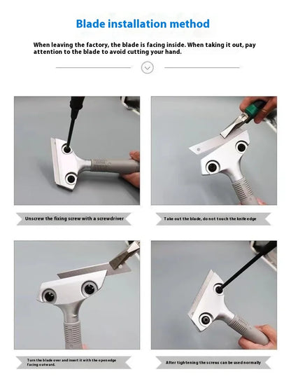 Stainless Steel Glass Clear Blade Cleaning Knife Seam Scraper Wall Leather Glass Floor Cleaning Marble Removal Glue Special Tool