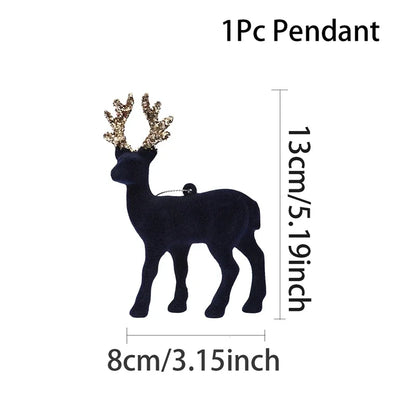 DIY Christmas Reindeer Ornaments Christmas Decorations For Home 2024 Christmas Tree Hanging Pendant Navidad Noel New Year Gifts