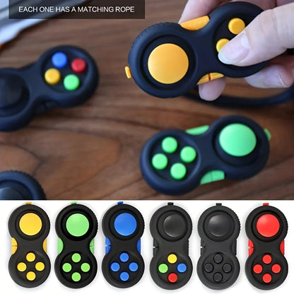 Fidget Pad with 8 Fidget Functions, Fidget Controller Stress Reducer, Toy Cube Relieves Stress and Anxiety