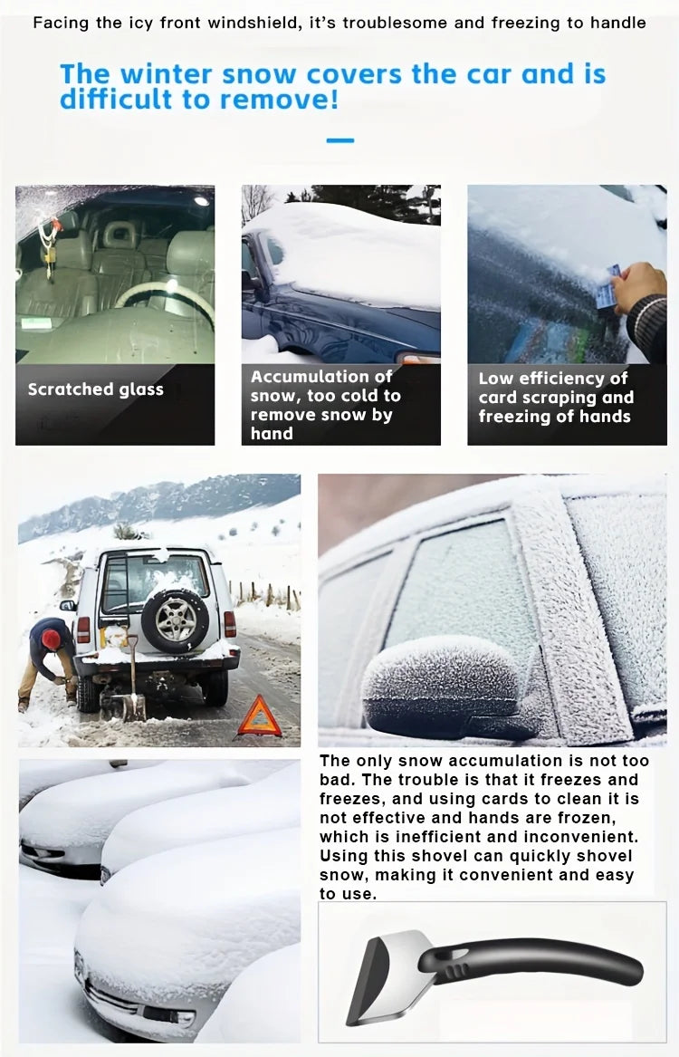 2pc uses this car snow removal shovel to solve the problem of car snow making. Car de icing and snow removal device