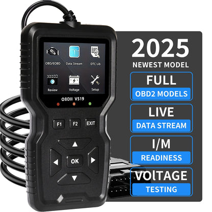 Professional Obd2 Diagnostic Tool for Heavy-Duty Vehicle Repair - Code Reader/Resetter, Supports Real-Time Data Stream, No Battery Required, Compatible with Vehicles from 1996 Onwards (Obdii/Eobd, Mode 6/8), Suitable for Mech