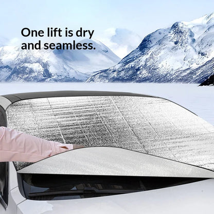 Car Windshield Snow Cover | PE Aluminum Film Winter Ice & Frost Shield | UV Protection & Dustproof Sunshade for Car Windshield