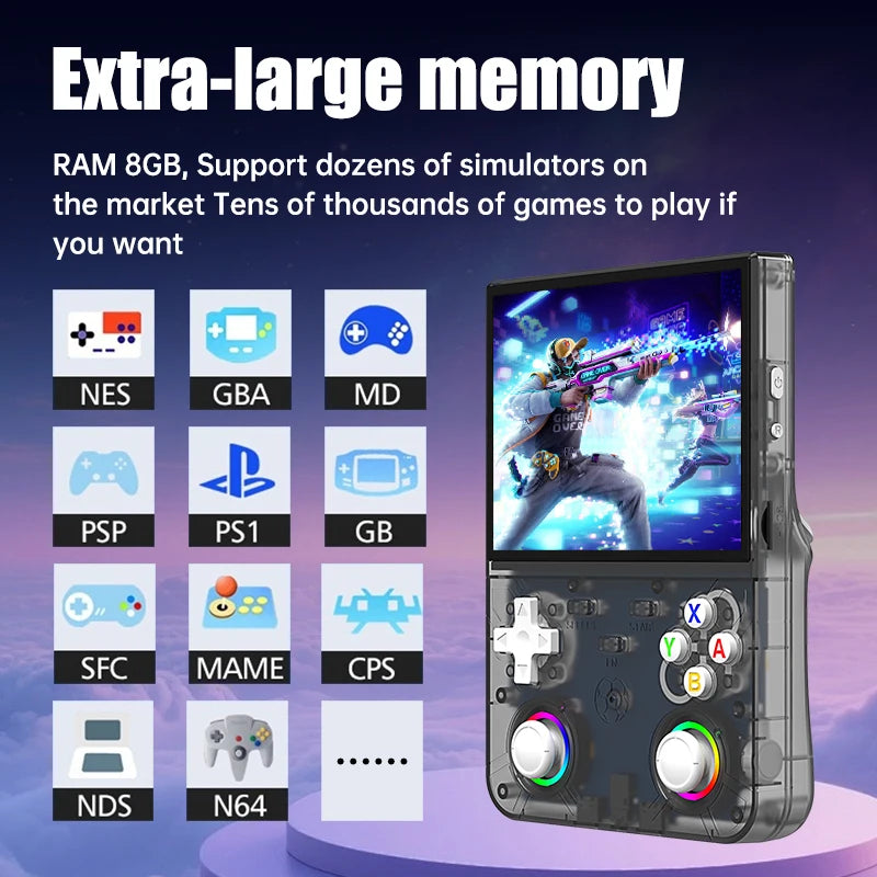 R36 Ultra X Retro Handheld Video Game Console Open Source Linux System with 4.5 Inch IPS Screen Portable Gaming Device