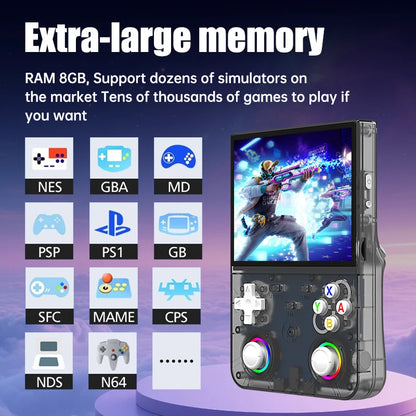 R36 Ultra X Retro Handheld Video Game Console Open Source Linux System with 4.5 Inch IPS Screen Portable Gaming Device