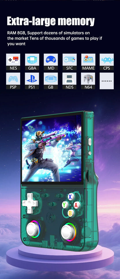 R36 Ultra X Retro Handheld Video Game Console Open Source Linux System with 4.5 Inch IPS Screen Portable Gaming Device