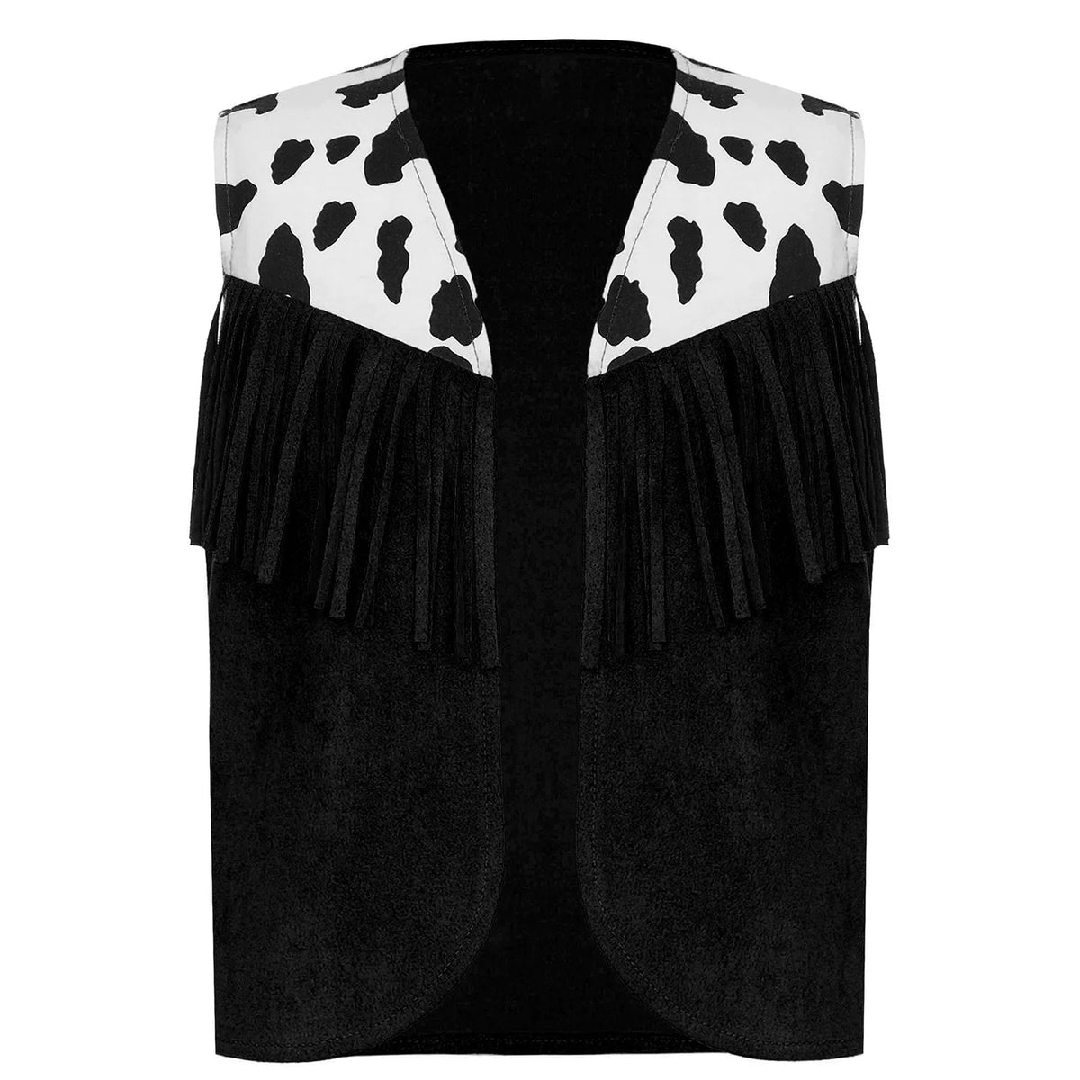 Kids Girl Boy Fringed Vest for Carnival Theme Party Tassels Top Open Front Waistcoat Child Halloween Western Cowboy Costumes