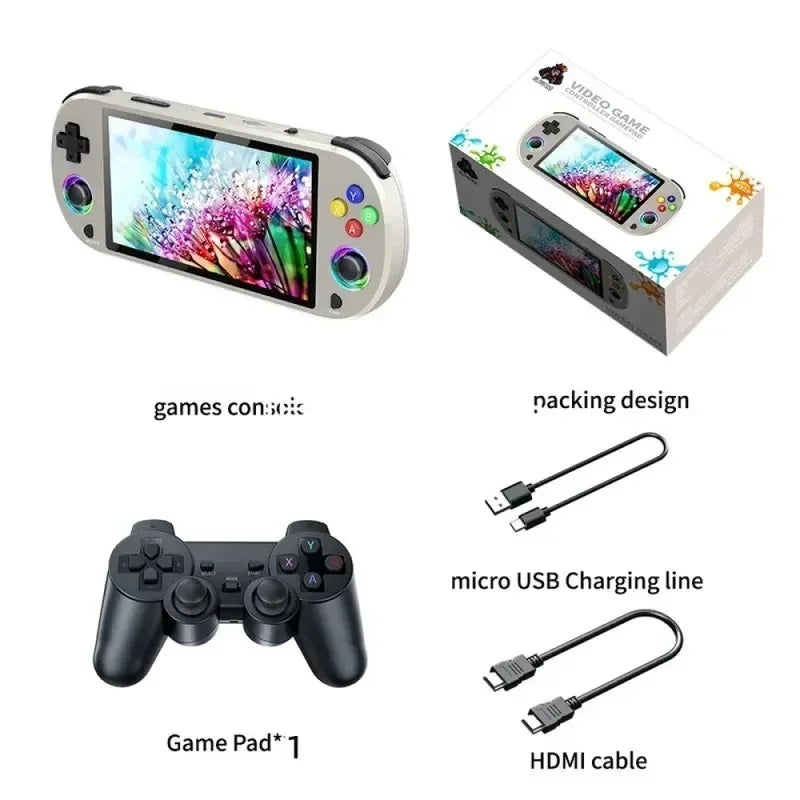 Retro Handheld Game Console 3.5 Inch HD Screen Dual Joystick Portable Video Game Player Support TV Output Classic Arcade Gaming