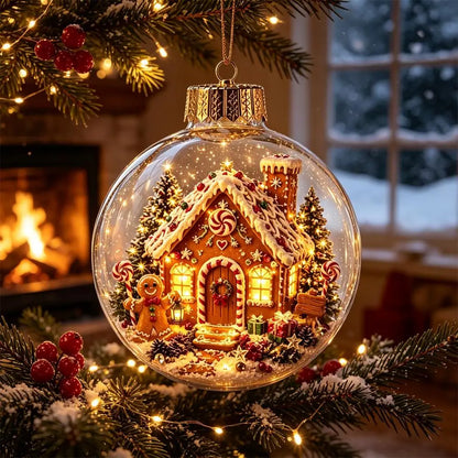 Christmas Story Decorations With Lights Creative Nutcracker Reindeer Snowman Glowing Christmas Tree Decor Pendant Crystal ball