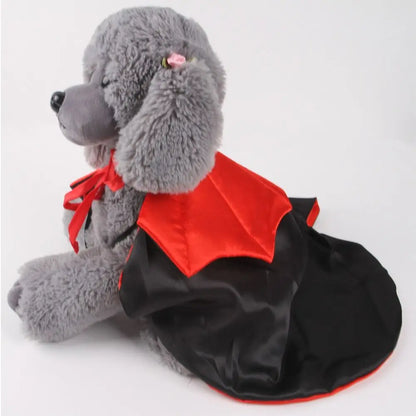 Stand-collar Halloween Pet Costume Comfortable Adjustable Cat Cosplay Cloak Soft Fabric Pet Supplies Kitten Puppy Dress Party
