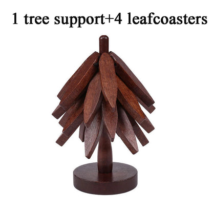 Christmas Tree Insulation Mat Solid Wood Dining Table Coaster Anti Scalding Mat Pot Mat Creative Personalized Home Decoration