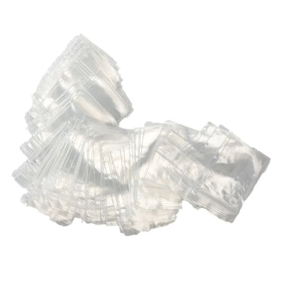 100Pcs Reclosable Clear Plastic Packaging Bags Strong Poly Zip Locks Baggies Grip Self Seal Resealable Baggy For Candy Packing