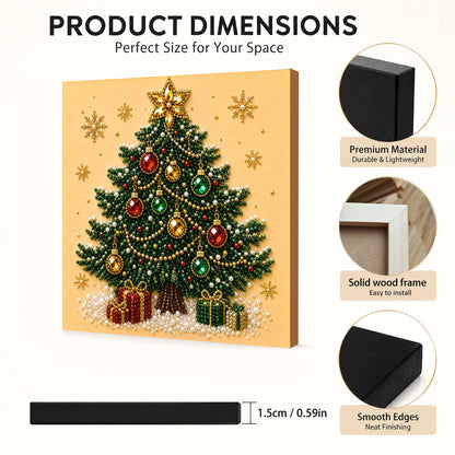Christmas Decor DIY Santa Claus Snowman 3D Pearl Painting Diamond Art Kits for Beginners 20*20CM for Home Wall Decoration Gift