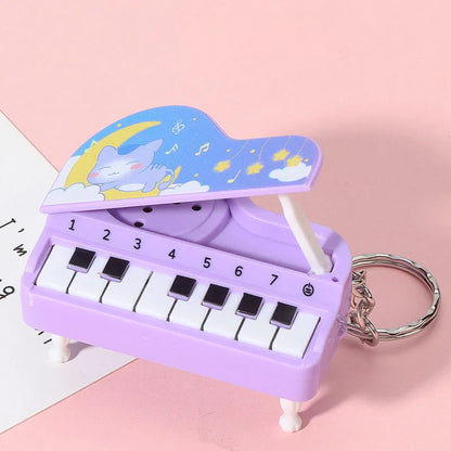 Mini Desktop Piano Keychain Cute Music Game Machine Colorful Bag Pendant Children's Educational Toy Easter Gift
