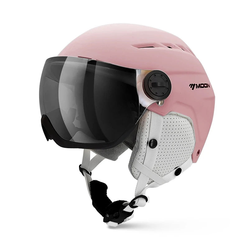 Moon Hot Selling Ski Snowboard Helmet ABS+EPS Integrated Goggle Shield Low Weight Adults Men Women Ski Helmet