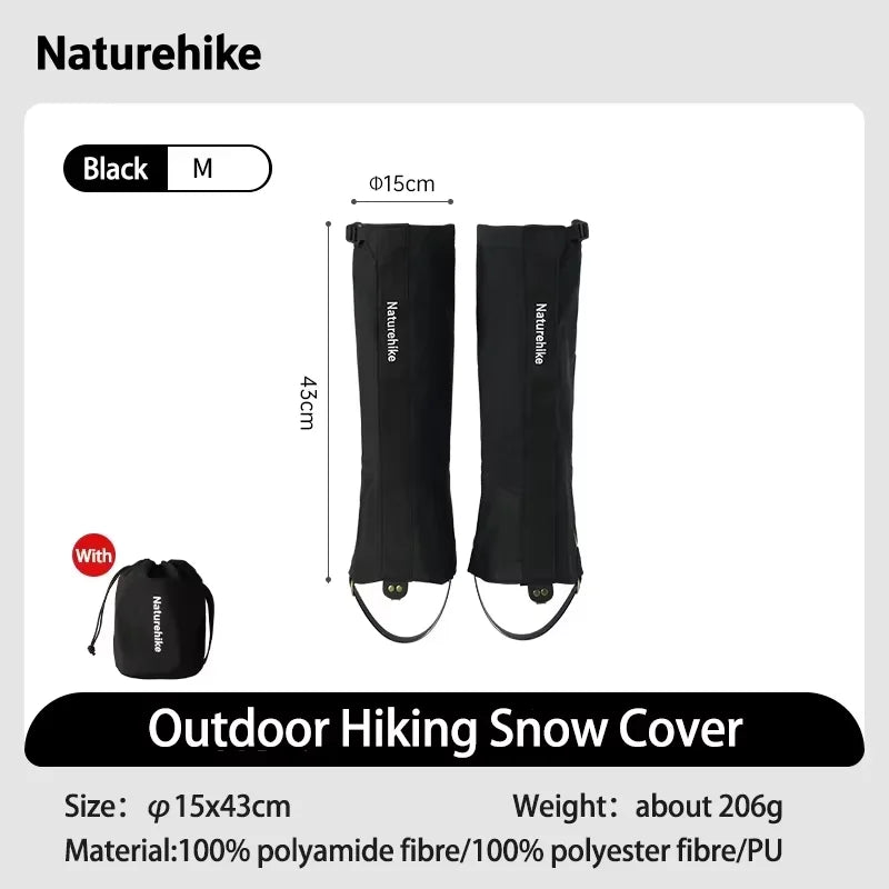 Naturehike Outdoor Trekking Snow Leggings Waterproof Snow Boot Shoe Cover Adjustable Warm Foot Cover Skiing Climbing Snowshoeing