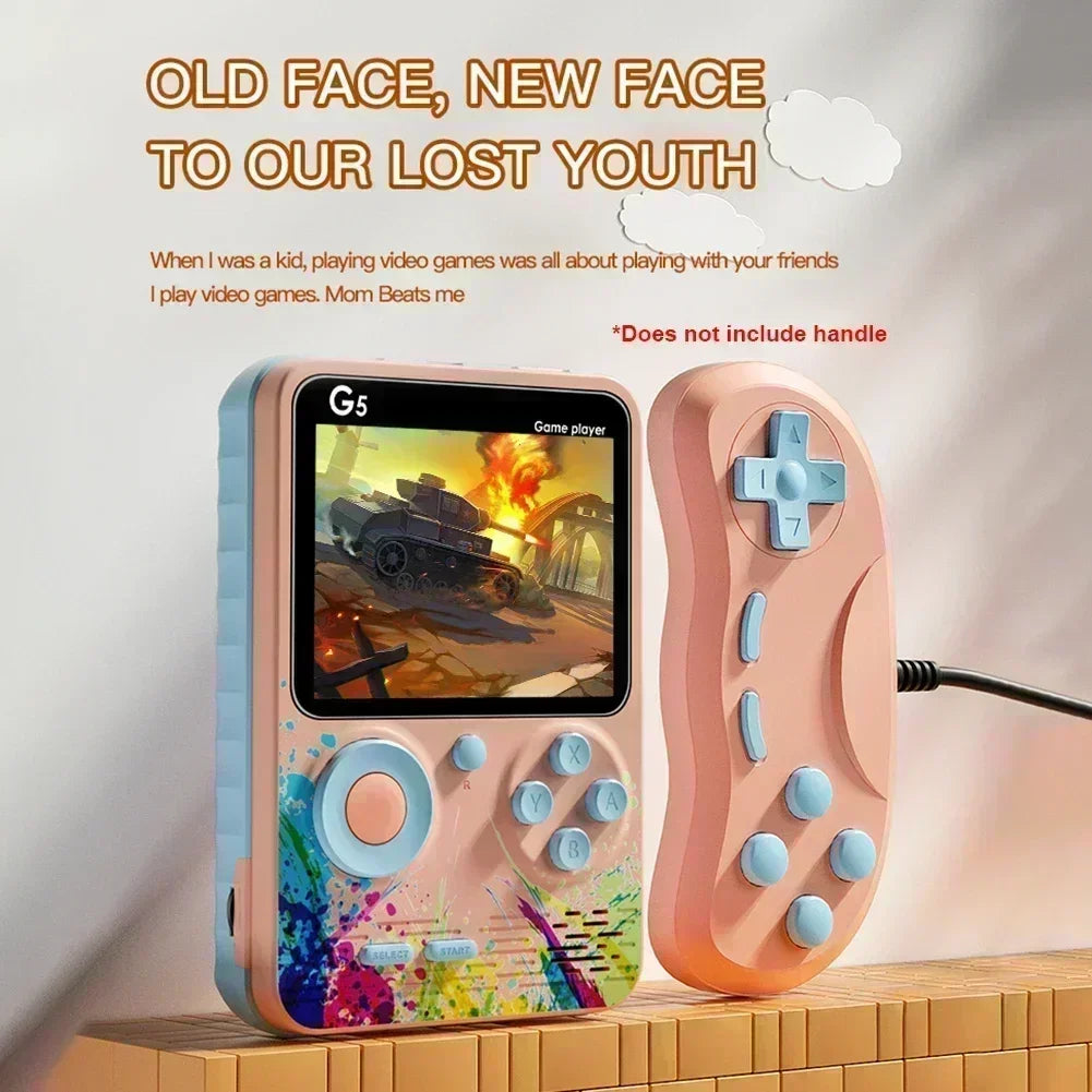 Retro G5 Portable Handheld Game Console 3 0Inch Screen 500 Classic Games Macaron Color 1020mAH Rechargeable Battery Gamepad