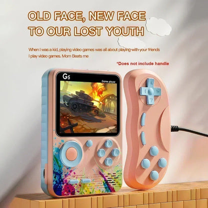 Retro G5 Portable Handheld Game Console 3 0Inch Screen 500 Classic Games Macaron Color 1020mAH Rechargeable Battery Gamepad