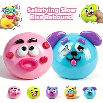 2026 NEW Smushers Squishy, Curiosities Dog Face Swap Squishy Toy, Soft Moldable Cute Slow Rise Squeeze Toy, Relaxing Sensory