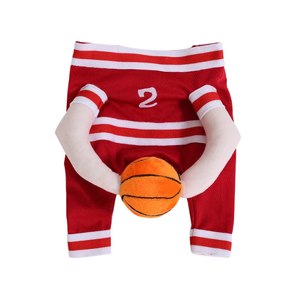 Halloween Pet Basketball Costume with 3D Ball Funny Sport Cosplay Outfit for Small Medium Dogs Pug Apparel Photo Shoots Playtime