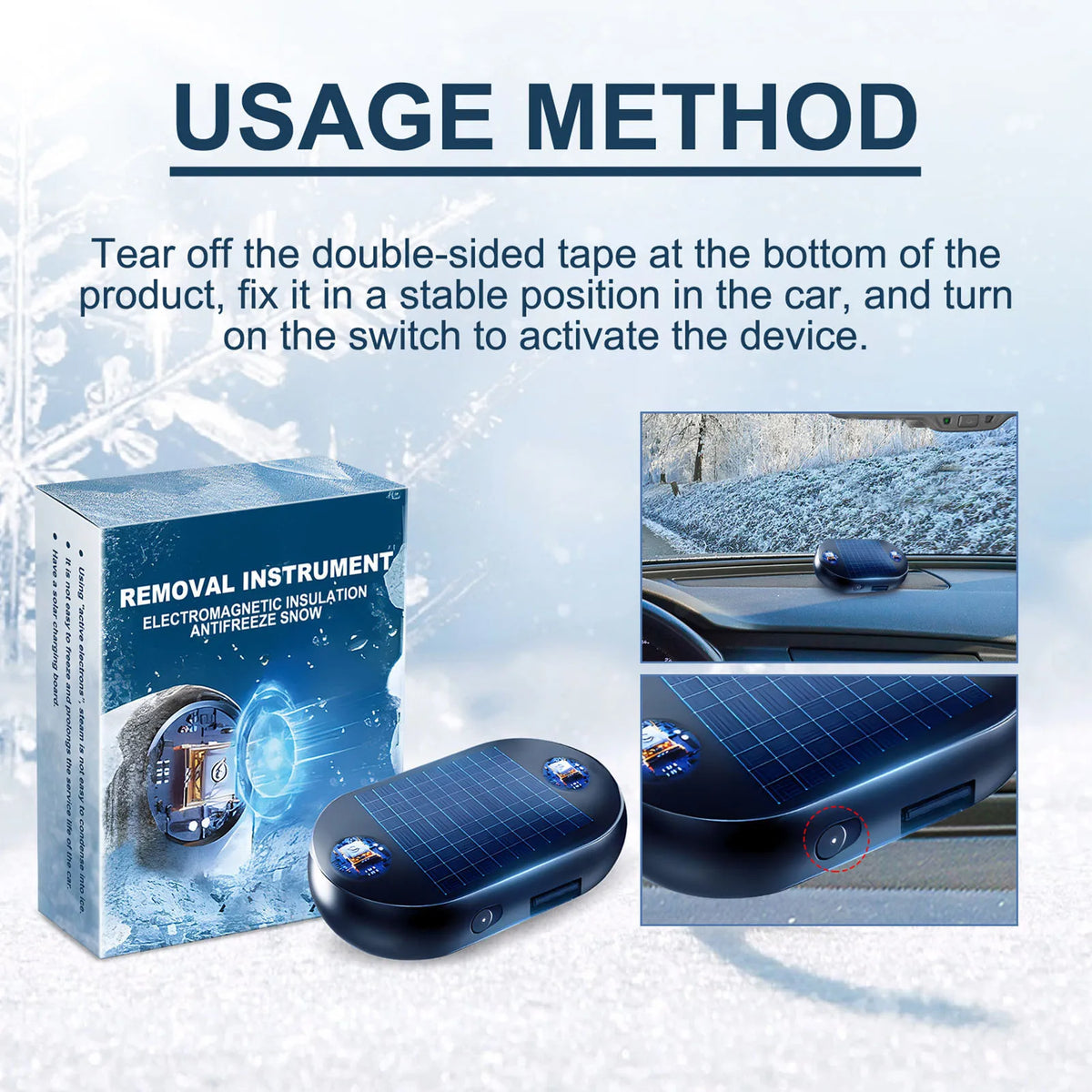Electromagnetic Snow Removal Device Electromagnetic Car Snow Clearing Device for Homes Cars Rooms or Bathrooms
